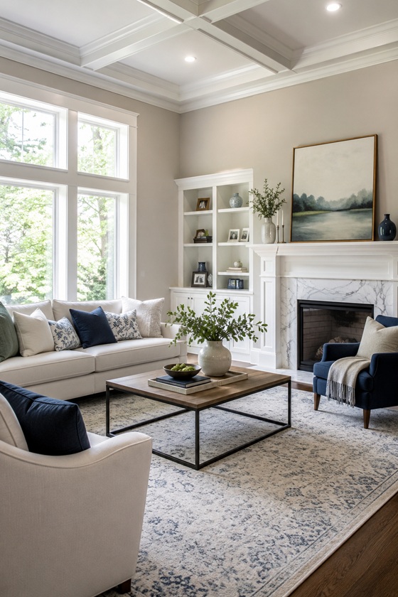 finished interior custom home painting in NY
