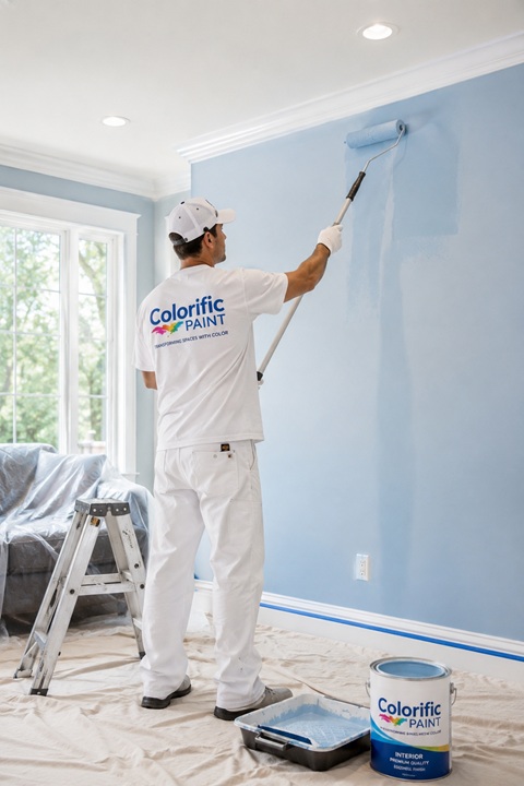 interior painting a bright fresh room