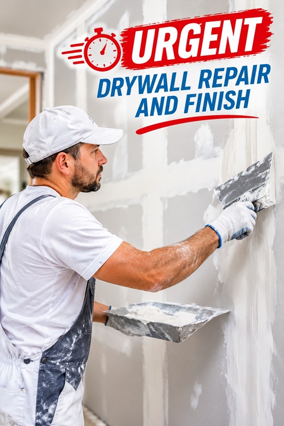 urgent drywall repair and finish in NY