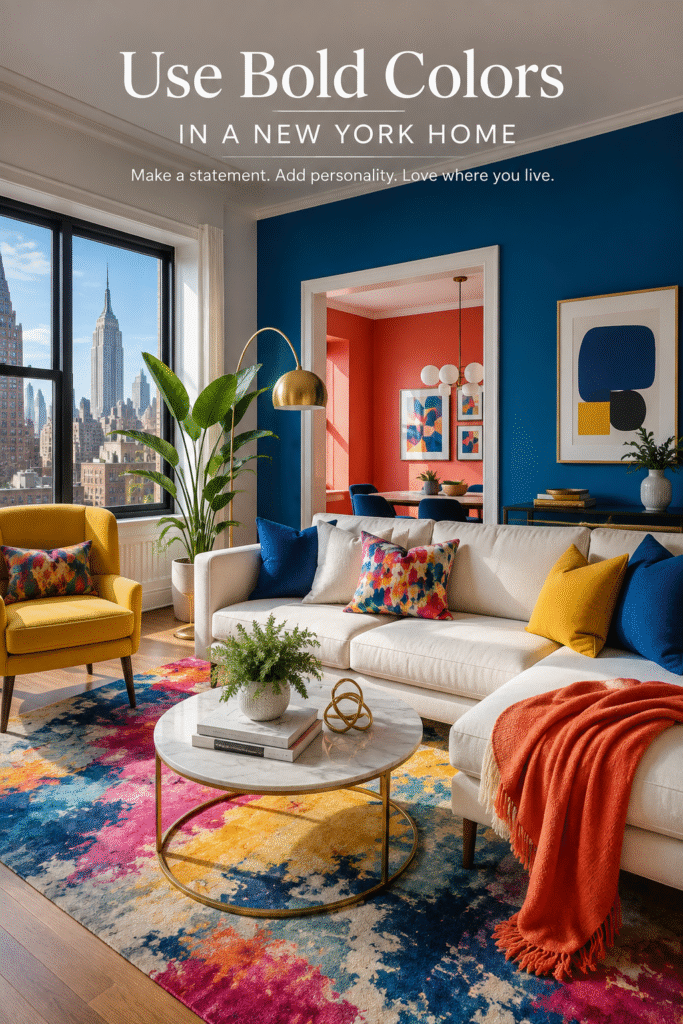 using bold paint colors for a home in West Point,, NY